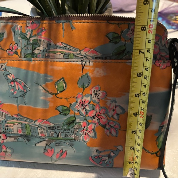 NWT Patricia Nash “Beautiful Girl”Crossbody Bag - Blue and Orange. Avellino bag - Picture 6 of 7